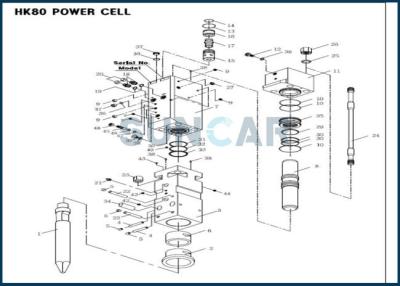 China D7691510 Excvator Spare Parts Hydraulic Hammer Service Kits For HK80 for sale