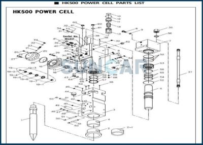 China DF691520 Hydraulic Breaker Hammer Repair Kits Fits In HK500 High Wear Resistance for sale