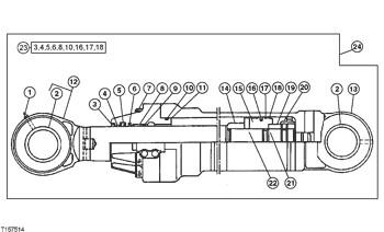 China AT194293 Kit de reparación del sello del cilindro del brazo para el cilindro del brazo del excavador DEERE 690D 790D en venta