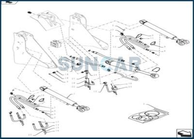 China 8605262 Lift Cylinder Seal Kit Fits Case Wheel Loader Cylinder Assy Heavy Equipment 721D 721E 721F 721G for sale