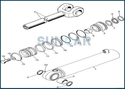 China 8605261 Steering Cylinder Seal Repair Kit Fits Wheel Loader 721D 621G for sale