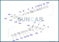 China 707-99-42551 servicio Kit Fits Excavator PC60-8 del cilindro de cuchilla de 7079942551 cubos en venta