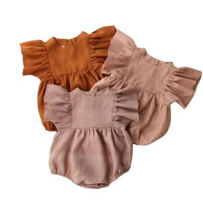 China 30% Linen Cotton Type Top 70% New Selling Comfortable Sleepsuit Clothes Baby Romper Knit for sale