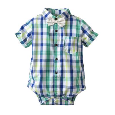 China Good Quality Hot Selling 100% Cotton Shorts Sleeve Organic Cotton Baby Boy Rompers Clothes for sale