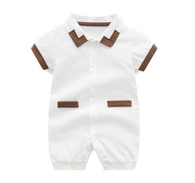 China Best Selling Premium Soft Cotton Bodysuit Baby Romper 100% Cotton Short Sleeve for sale