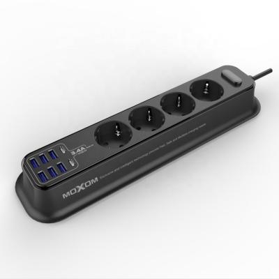 China Conveient MOXOM Child Protection 12 Outlets 4 Outlets 6 Ways 6 USB2 Desktop Type-C Safe Power Saving Function Power EU Version Multi Band for sale