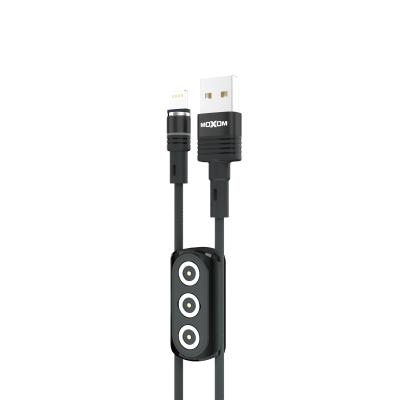 China 3 in 1 MOXOM Rotate USB C Data Cable Magnetic 3 in 1 LED Magnet Fast Charging Charging Cable for Mobile Phone for sale