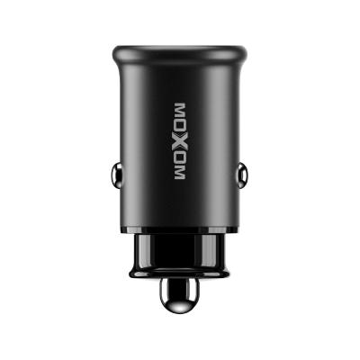 China MOXOM 2 Port USB Car Charger Safe Convenient Fast Charging Adapter with Cable Universal Mobile Phone Mini Car Charger for sale