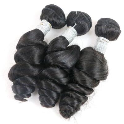 China Harmony Factory New Weaving Hair Cheap Brazilian Hair Bundles Loose Wave Double Drawn Flat Weft Hair Extensions for sale