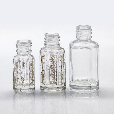 China Personal Care 3ml 6ml 10ml Various Clear Color Octagon Perfume Bottle Roll On Glass Bottle For Attar for sale