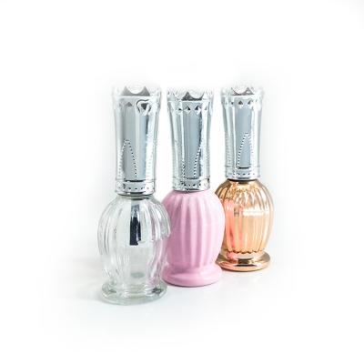 China Personal Care 10ml 15ml Empty Custom Round Unique Shape UV Gel Nail Polish Glass Bottle for sale