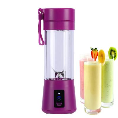 China Portable Type Special Price 380ml Piece First Piece Fruit Juice Blender Hand Blender Rechargeable Electric Fitness Bottles Kitchen 6 Mini Blades for sale