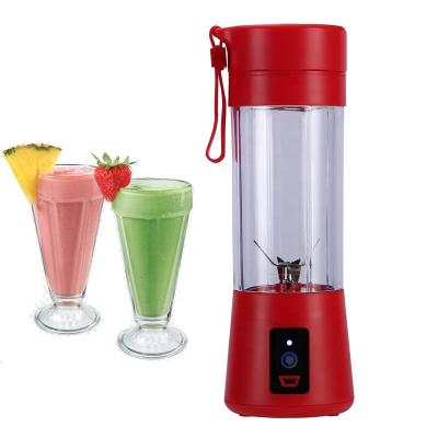 China Rechargeable Electric Mini Portable Smoothie Blender Cup Outdoor Lithium Cordless Juicer 380ML 6 Blades for sale