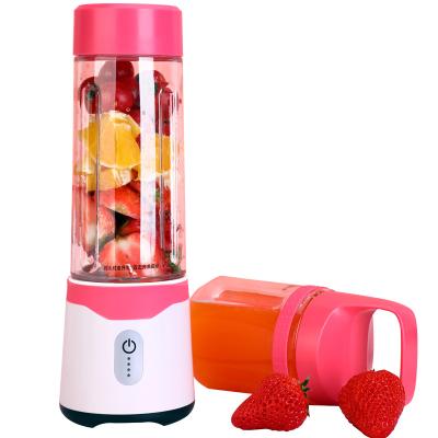 China 500ml+350ml Mini High Speed ​​6 Blades Hand Electric Fruit Juice Blender Easy Handling Electric Food Blenders Travel Milktea Bottle Set for sale