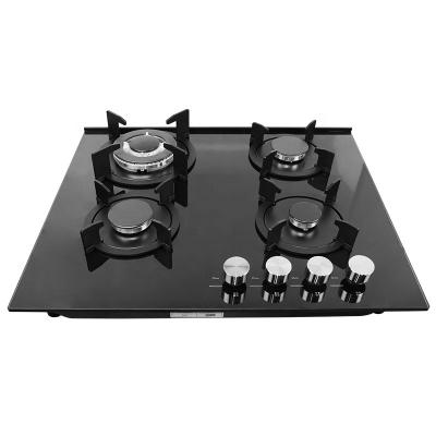 China Luxury 4 Burner China Gas Kitchen Stove Tempered Glass Cooktop Cooking Appliances for sale