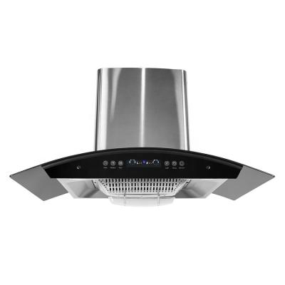 China Car 900mm push switch European style LED light good quality range hood kitchen cooker hood chimney hood for sale