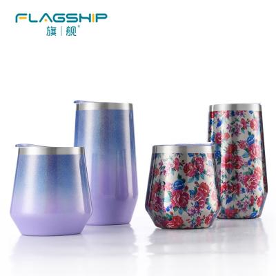 China Wholesale Custom PORTABLE 12oz Stainless Steel Color Mugs Wine Beer Mug Tumbler Mugs For Gift for sale