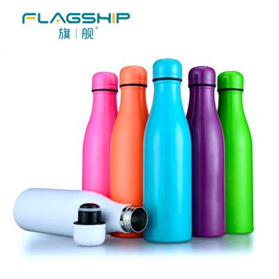 China 500ML PORTABLE Vacuum Insulated Travel Water Bottle Leakproof Double Walled Cola Shape Stainless Steel Water Bottle for sale