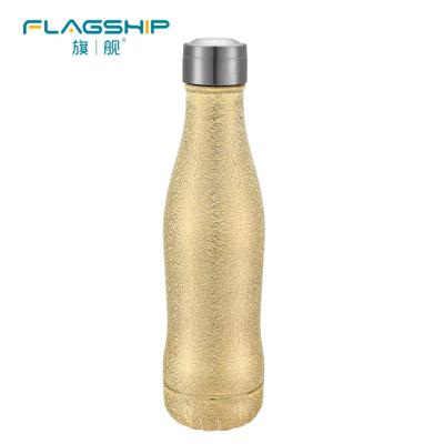 China HOTC Popular PORTABLE Food Grade Stainless Steel Water Bottle Squash Shaped Sports Water Bottle Crystal Water Bottle for sale