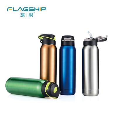 China PORTABLE 500ml Double Wall Vacuum Insulated Leak Proof Gym Water Bottle Customized Stainless Steel Vacuum Flask Water for sale