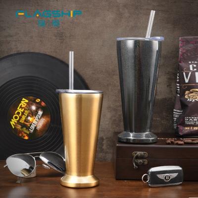 China 350ml Travel 350ml Wine Cup Stainless Steel Hot Tumbler Thermal Double Walled Transparent Plastic Tumbler for sale