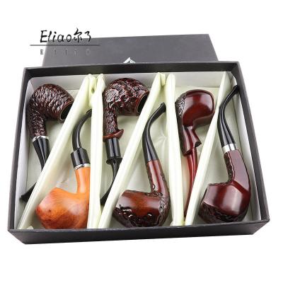 China Yiwu Erliao Resin Tobacco Pipe Set Resin Pipe Durable Hot Sale Set Of Six Smoking Pipes Wholesale for sale