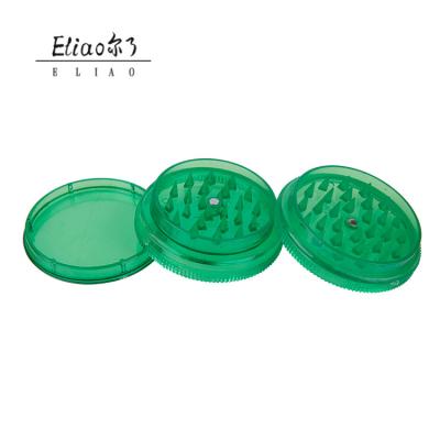 China Traditional Erliao 3 Layers Hand Muller.Color Plastic Random Herb Grinder Herb Grinder Tobacco Spice Grinder for sale