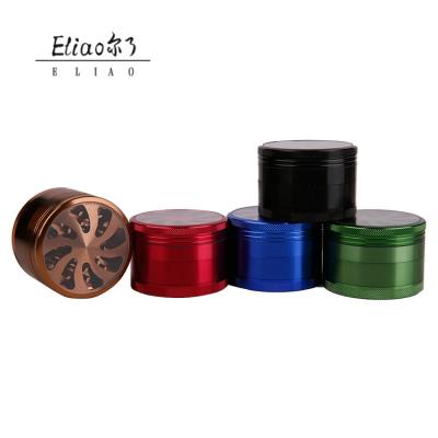 China New Erliao Adult Weed Grinder Aluminum Alloy Popular Unique Design Single Grinder Wholesale 4 Herb Grinder for sale