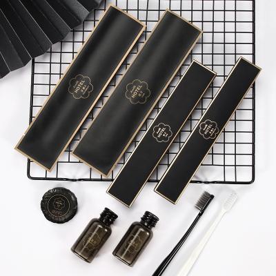 China Custom Logo Disposable Hotel Shampoo Supplies Eco-friendly Exquisite Disposable Amenities Hotel Amenities Set Cheap Hotel Guest Room Size Toiletries Set for sale