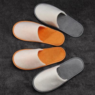 China Personalized Luxury Anti Slip Slippers Fabric Hotel Room Customized Slippers for sale