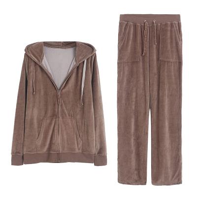 China QUICK DRY fine quality 80%cotton 20%polyester velvet casual pajamas set for sale