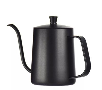 China Sustainable hot sale black color 304stainless steel spill over coffee drip kettle gooseneck sprout percolator for sale