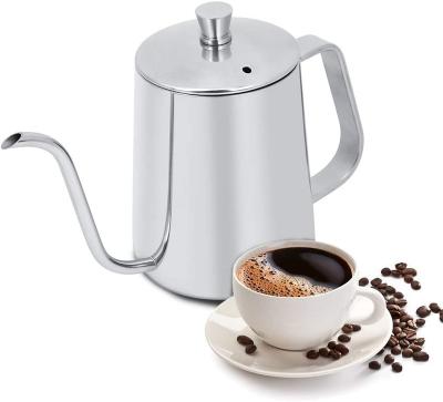 China Long Sustainable 600ml Gooseneck Coffee Pot Kettle Stovetop Kettles With Lid For Home Kitchen Coffee for sale