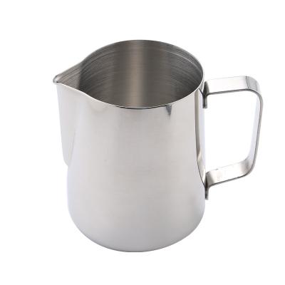 China Sustainable 304 Stainless Steel Milk Pitcher Suitable For Coffee Latte Frothing Milk Bartender Jug for sale