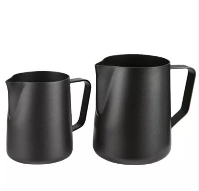 China Stainless Steel Milk Skimming Jug Coffee Latte Espresso Liner Non-Stick Viable Hot Selling Nonstick Black for sale