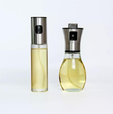 China Sustainable Glass Vinegar Packaging Dispenser Display Bottles 100ml Decorative Pump Olive Oil Spray Bottle for sale