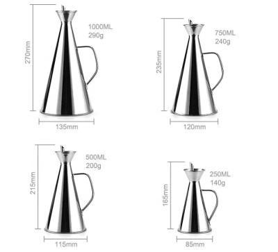 China Stainless Steel Design Oil Cruet Oil Pot Leakproof Oiler Box/Bottle/Pot Kitchen for sale