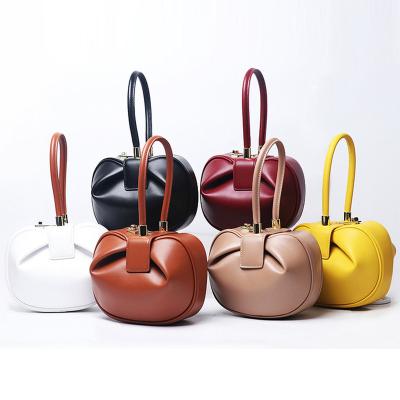 China 2021 Luxury Genuine Leather Bag Phone Purses Hobos Dumpling Women Shoulder Bags Designer Top-handle Women's Handbag Small for sale