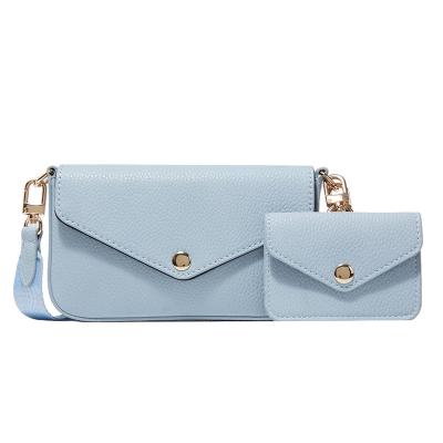 China Fashion Factory Direct Sales Cute Candy Color Women Handbags Fashion Envelope Twins Messenger Bags High Quality Ladies Grab Bag Purse for sale