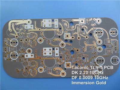 중국 4층 타코닉 TLY-5 PTFE 유리 매트 블랙 RF PCB DK 2.2 판매용