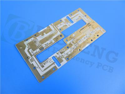 China Double Sided RT Duroid 6035HTC 10mil RF PCB With Black Silkscreen for sale