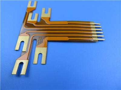 China Single Layer Flexible Printed Circuit on Polyimide with 2oz Copper Yellow Coverlay and Immersion Gold for Capacitive Scr for sale