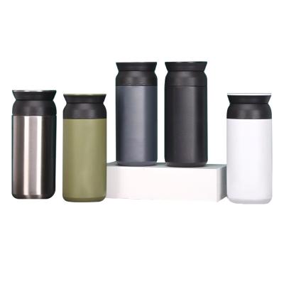 China Wholesale 350ML Custom Stocked High Quality Double Layer Travel Coffee Mug Logo 304 Stainless Steel Vacuum Insulated Coffee Mug With Lid for sale