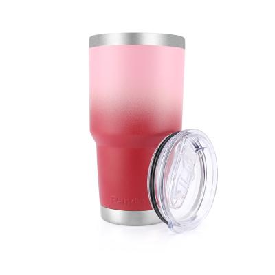 China High Quality Durable 30oz LOGO 30oz Double Layer 304 Stainless Steel Travel Coffee Mug Red Pink Custom Tumbler Cup Viable With Slide Lid for sale