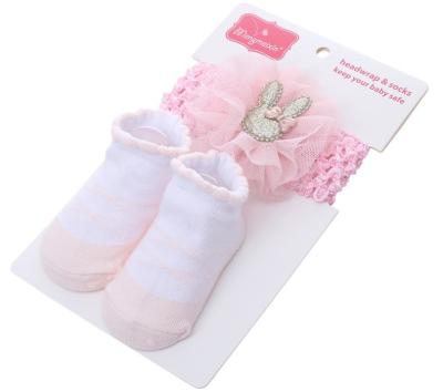 China Breathable Warm Socks And Sale Baby Headband Set Cute Bow Princess Decoration Birthday Gift for sale