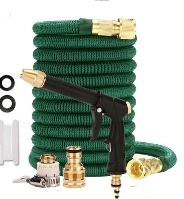 China High Quality Telescopic Magic Hose Flexible Telescopic Magic Hose EU Gunmetal Spray Gun Garden Water Gun Outdoor High Pressure Hose for sale