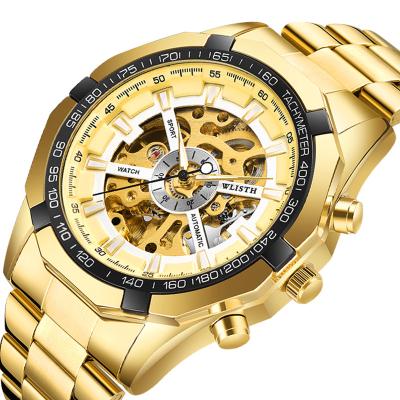 China Water Resistant Tourbillon Movement Men Watches Mechanical Automatic Wrist Oversize Watch Case Moon Luxury Fashion Butterfly Waterproof Business for sale