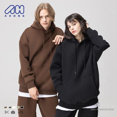 China High Quality Men's Sweatpants Solid Color Breathable Plush Sportswear Warm Breathable Hoodie Set Sweater With Pocket for sale