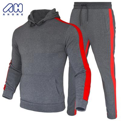 China Hot Selling Oversize Breathable Gym Fitness Hoodie Anti-Wrinkle Street Style Contrast Panel Solid Color Pullover Jogging Suits for sale