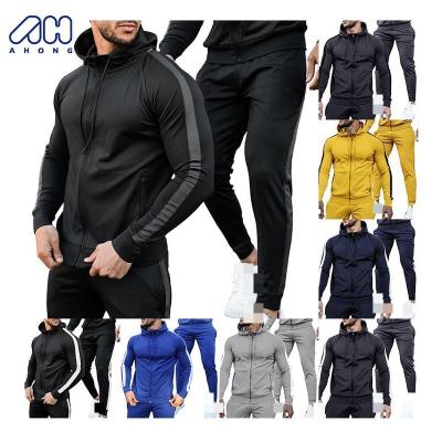 China Hot Selling Men's Breathable Sportswear 2 Piece Spring Breathable Leisure Suits Training Wear Gym Fitness Jogging Sets for sale